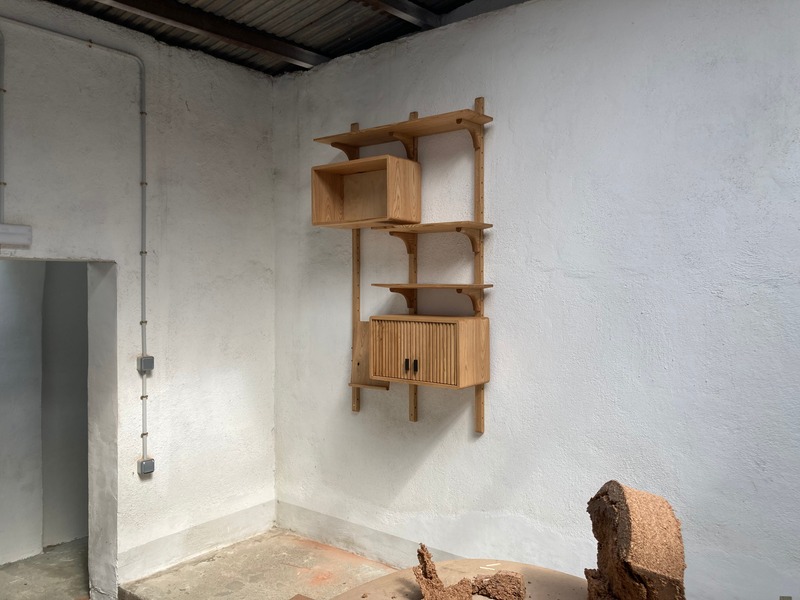 Bespoke timber wall shelving